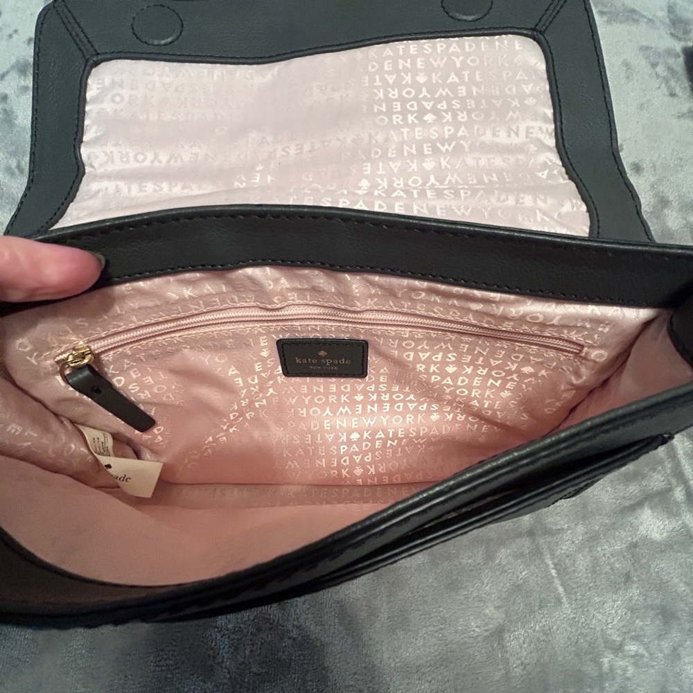 kate spade Gray Leather Buckle Crossbody Bag - Picture 7 of 13